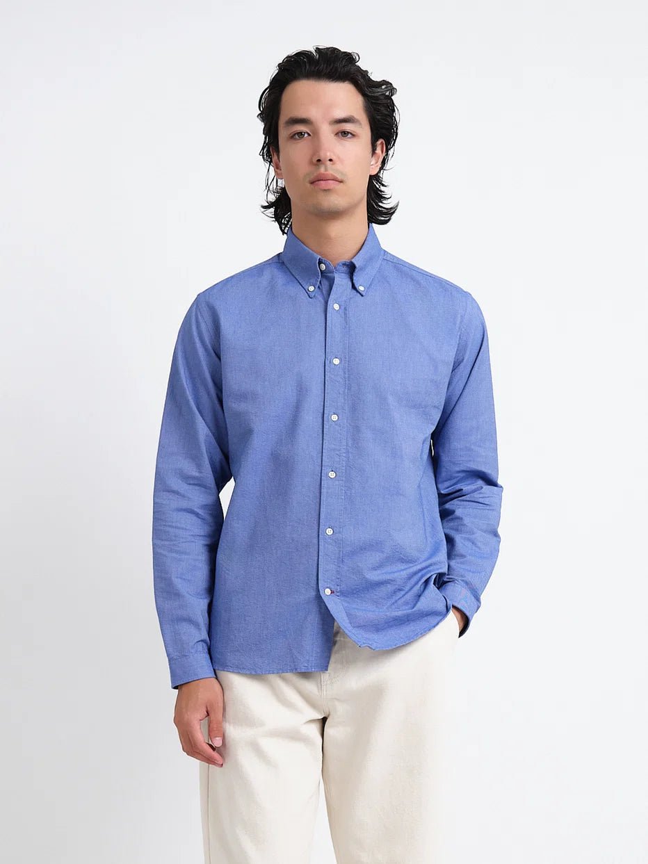 Oliver Spencer Brook Shirt McKenzie Blue - Steranko Clothing Manchester