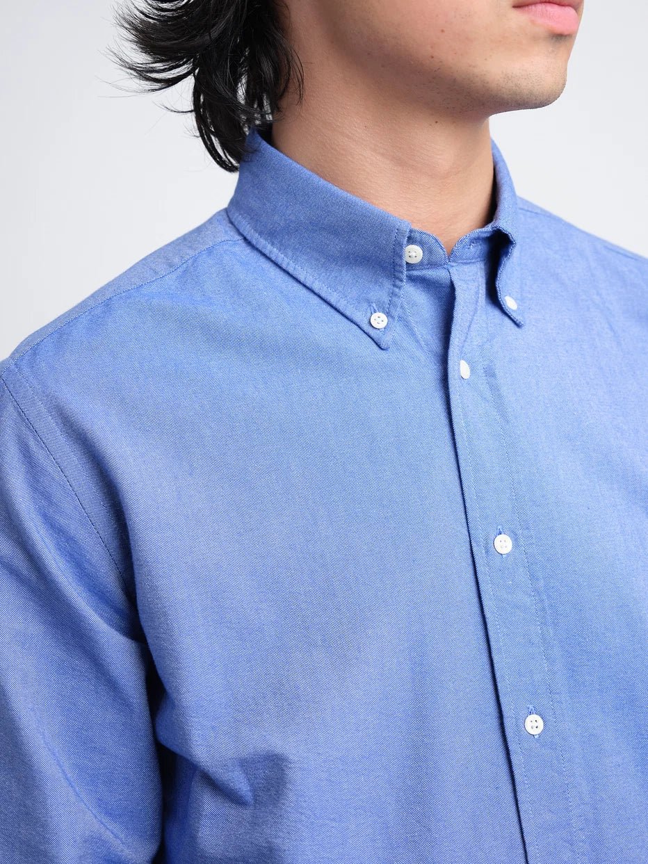 Oliver Spencer Brook Shirt McKenzie Blue - Steranko Clothing Manchester