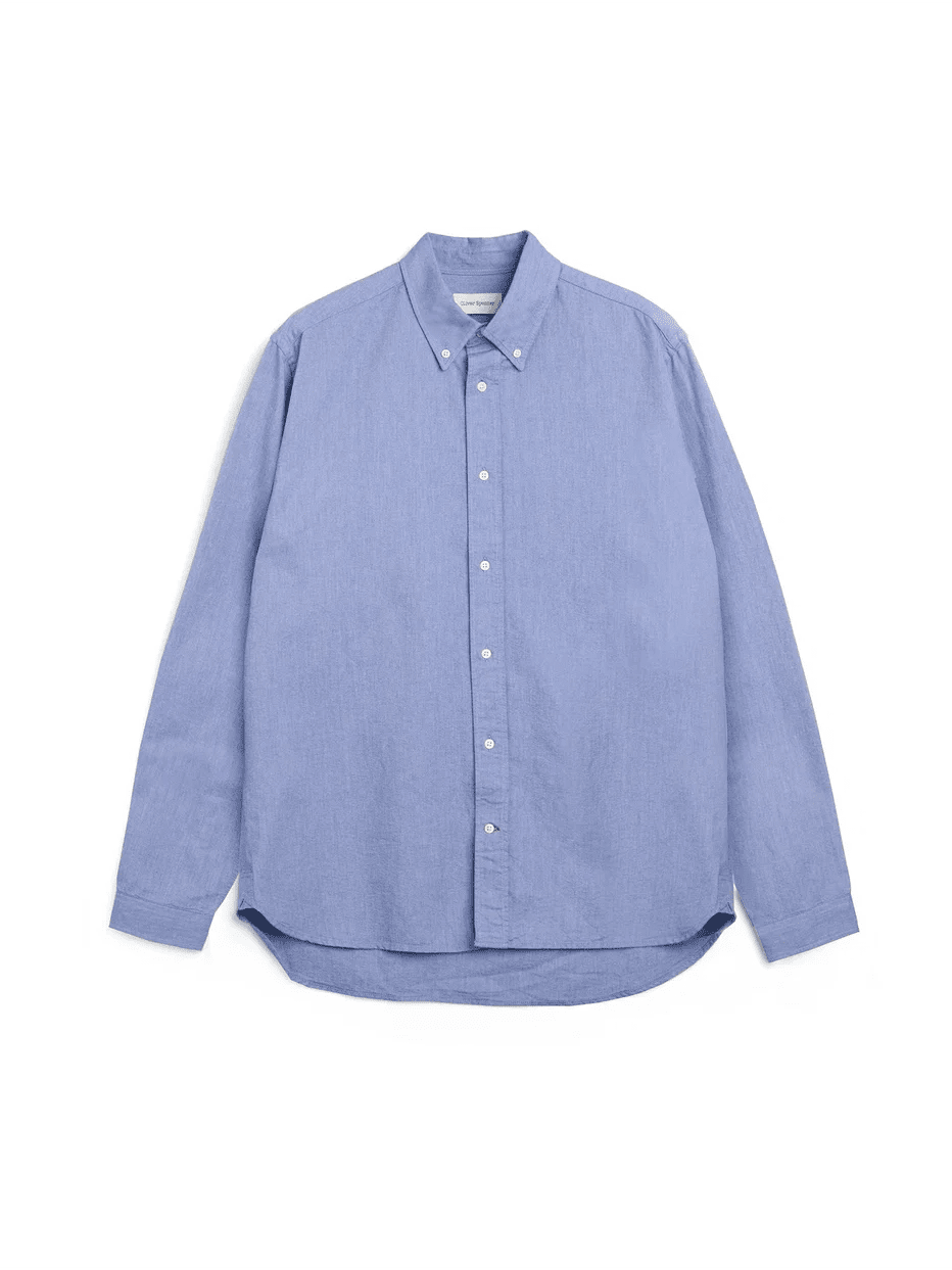 Oliver Spencer Brook Shirt McKenzie Blue - Steranko Clothing Manchester