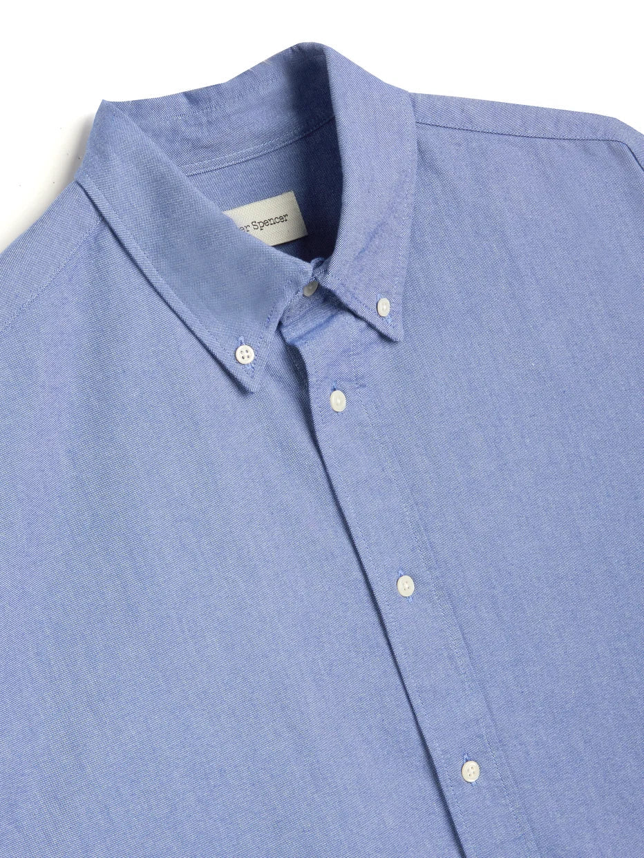Oliver Spencer Brook Shirt McKenzie Blue - Steranko Clothing Manchester