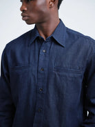 Oliver Spencer Corby Shirt Mullins Denim Indigo Rinse - Steranko Clothing Manchester