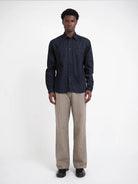 Oliver Spencer Corby Shirt Mullins Denim Indigo Rinse - Steranko Clothing Manchester