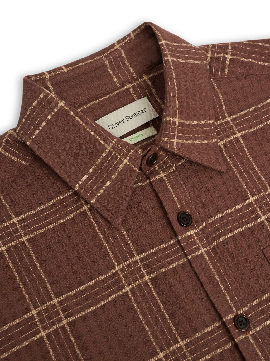 Oliver Spencer New York Special Shirt Connell Brown - Steranko Clothing Manchester