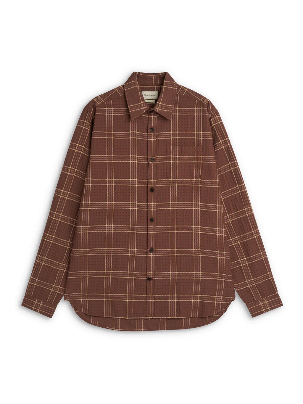 Oliver Spencer New York Special Shirt Connell Brown - Steranko Clothing Manchester