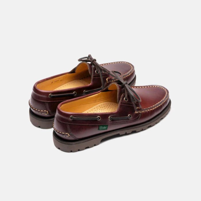 Paraboot Malo Boat Shoe Noir Lisse America - Steranko Clothing Manchester