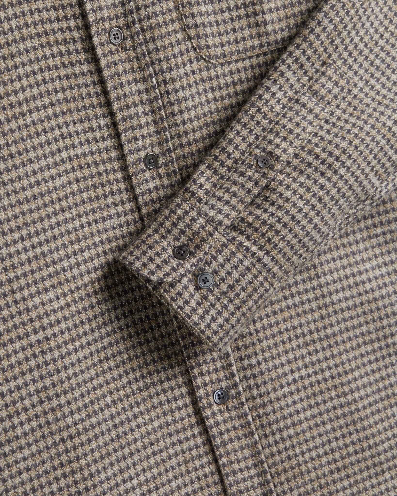 Portuguese Flannel Abstract Pied Poule Charcoal - Steranko Clothing Manchester