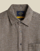 Portuguese Flannel Abstract Pied Poule Charcoal - Steranko Clothing Manchester