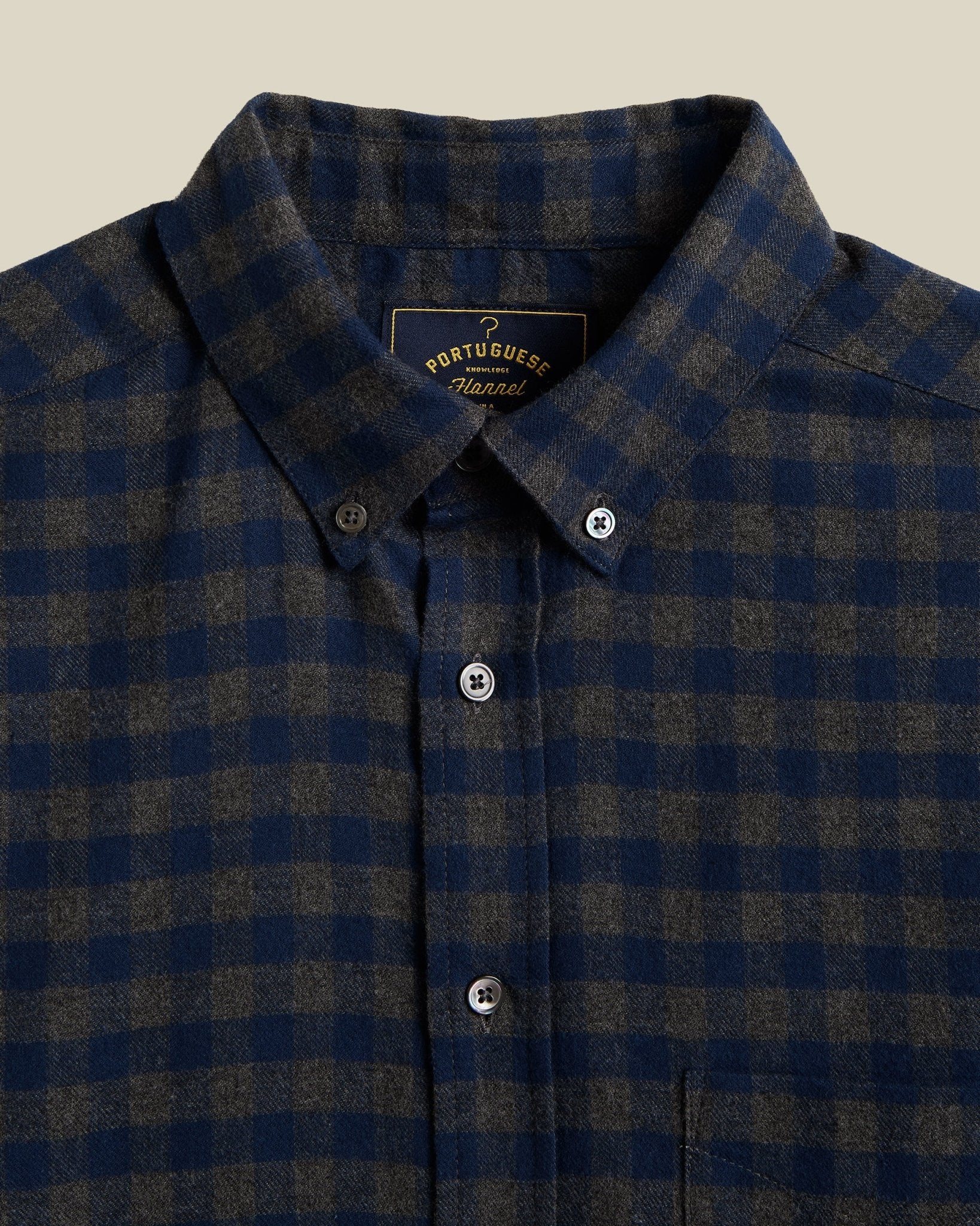 Portuguese Flannel Aquila Blue - Steranko Clothing Manchester