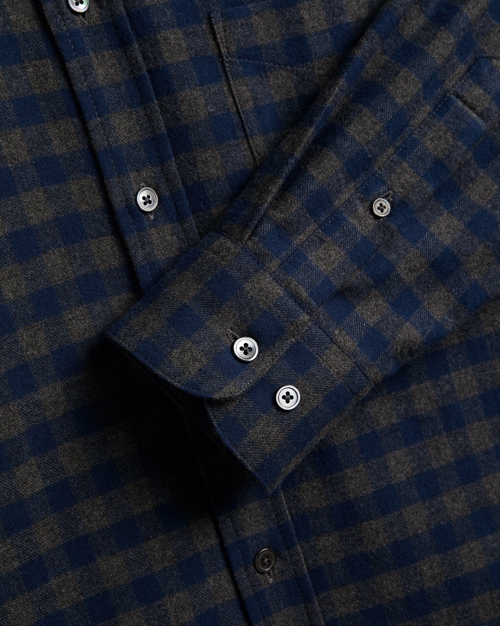 Portuguese Flannel Aquila Blue - Steranko Clothing Manchester