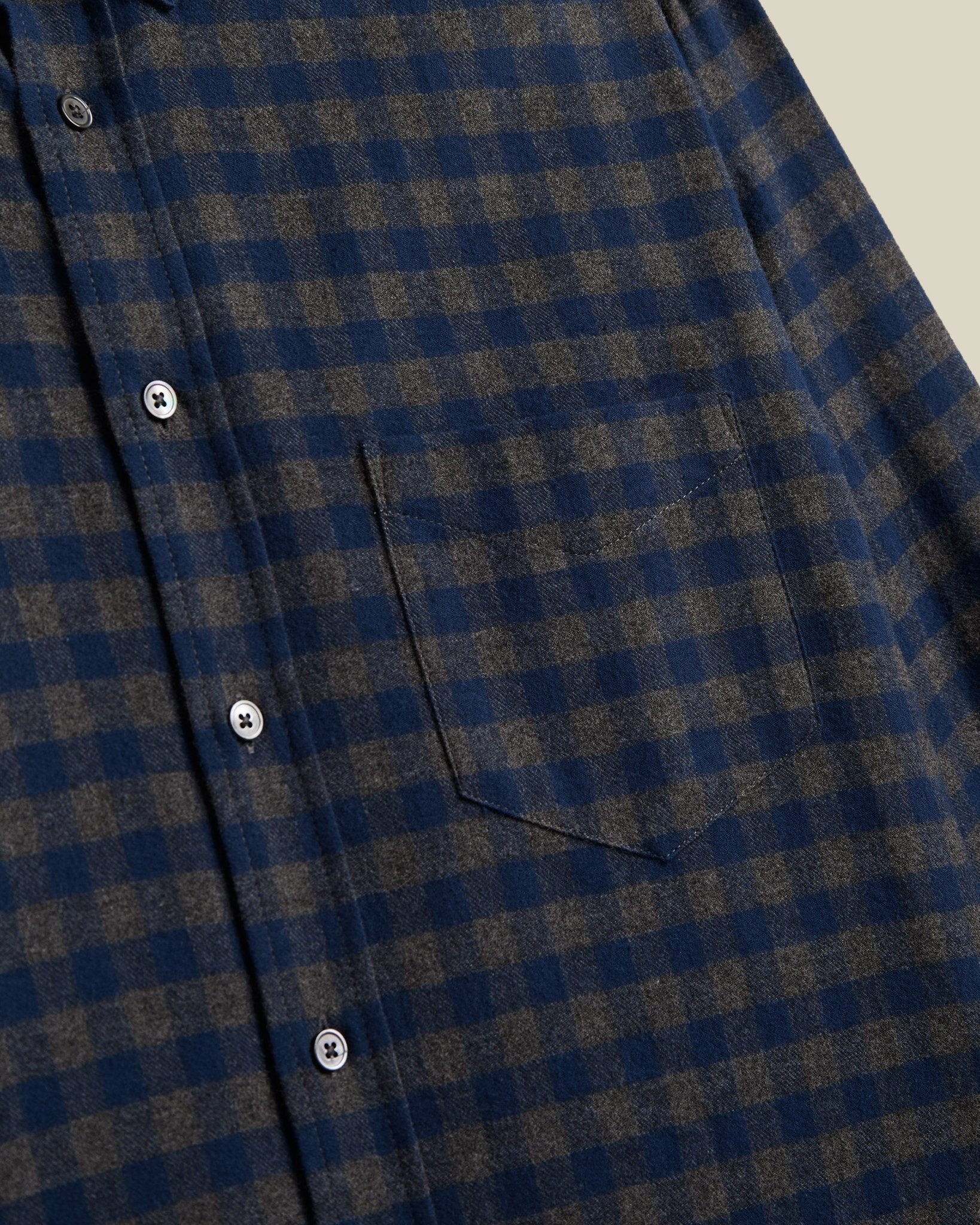 Portuguese Flannel Aquila Blue - Steranko Clothing Manchester