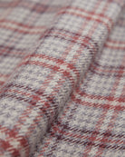 Portuguese Flannel Cedar Grey / Bordeaux - Steranko Clothing Manchester