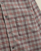 Portuguese Flannel Cedar Grey / Bordeaux - Steranko Clothing Manchester