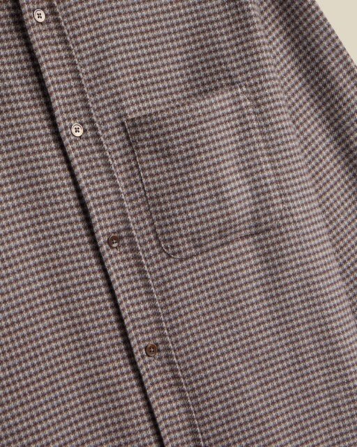 Portuguese Flannel Dylan Shirt Blue / Bordeaux - Steranko Clothing Manchester