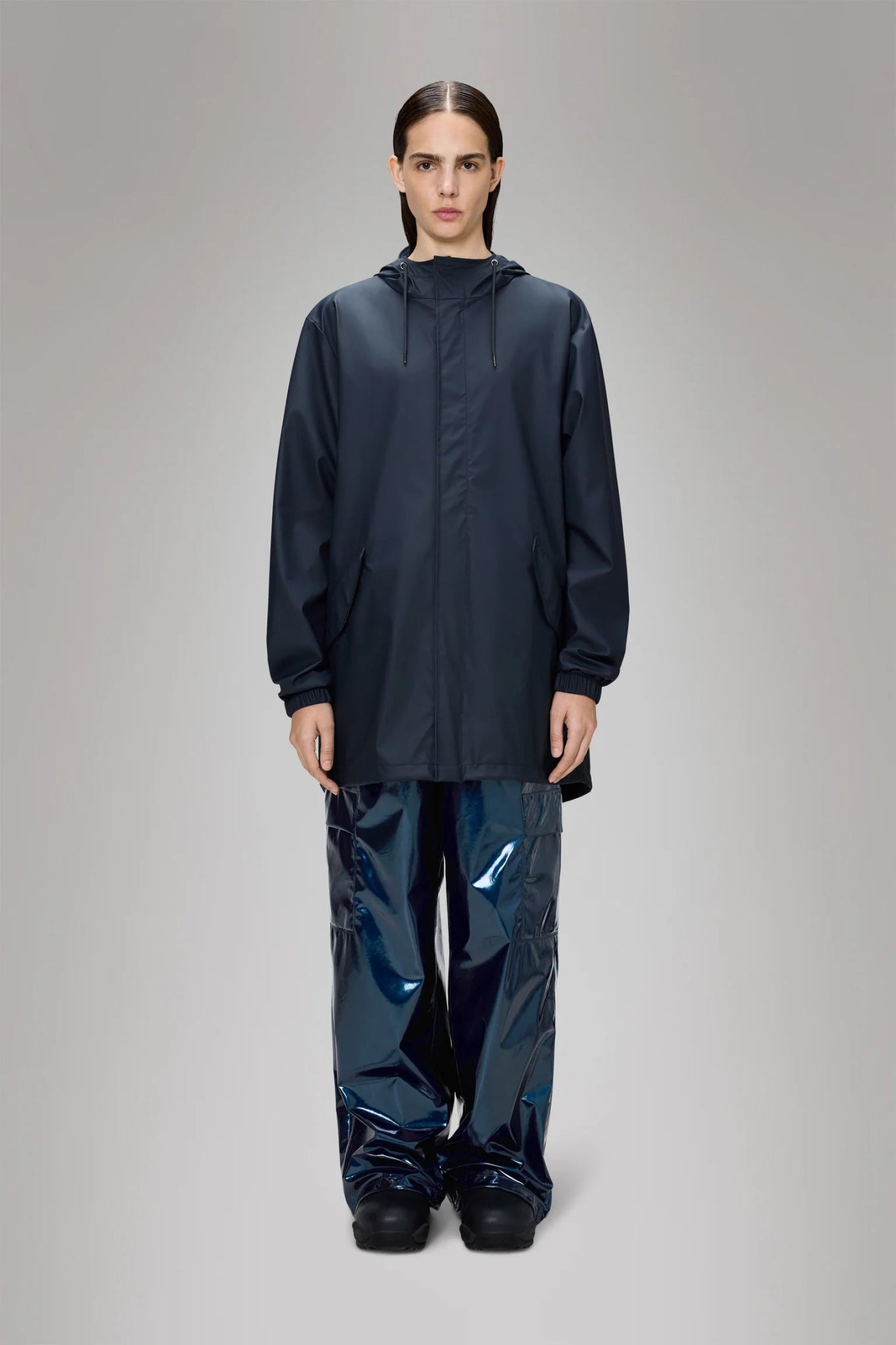 Rains Fishtail Jacket W3 Navy - Steranko Clothing Manchester