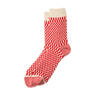 Rototo Checkerboard Pattern Socks Red - Steranko Clothing Manchester