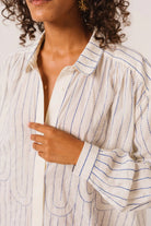 Sacrécoeur Ali Embroidered Shirt Blue - Steranko Clothing Manchester