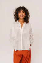 Sacrécoeur Ali Embroidered Shirt Blue - Steranko Clothing Manchester