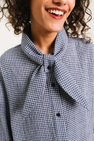 Sacrecoeur Charlie Scarf Shirt Blue Check - Steranko Clothing Manchester