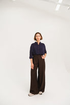 Sacrecoeur Emeline Blouse Purple Check - Steranko Clothing Manchester
