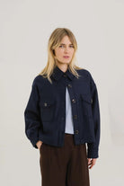 Sacrecoeur Mia Overshirt Navy - Steranko Clothing Manchester