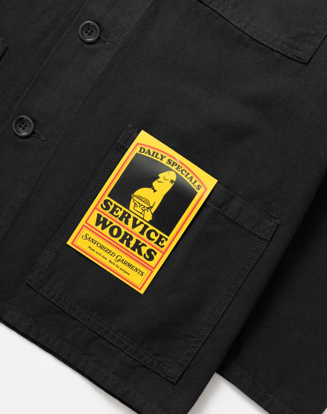 Service Works Chore Shirt Black - Steranko Clothing Manchester