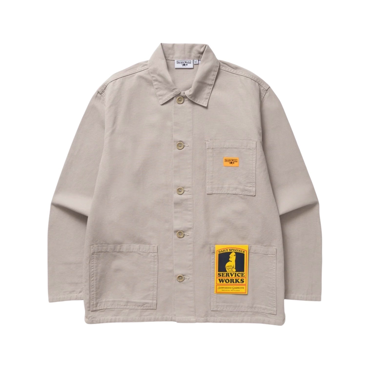 Service Works Chore Shirt Stone - Steranko Clothing Manchester