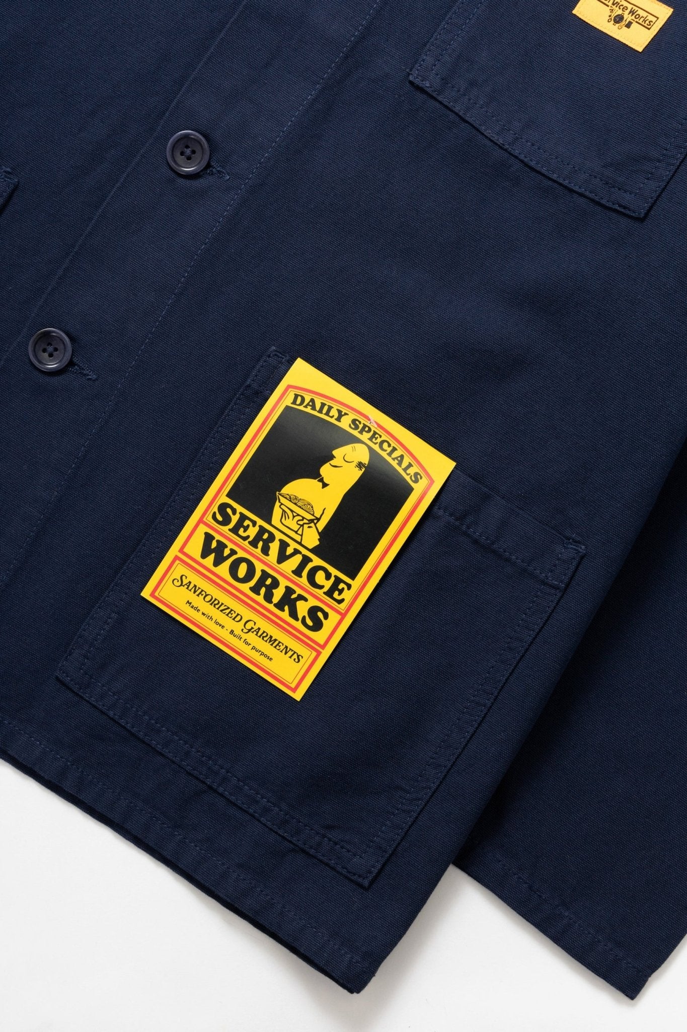 Service Works Classic Chore Shirt Dark Navy - Steranko Clothing Manchester