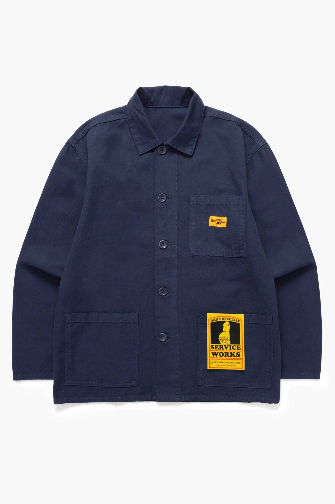 Service Works Classic Chore Shirt Dark Navy - Steranko Clothing Manchester