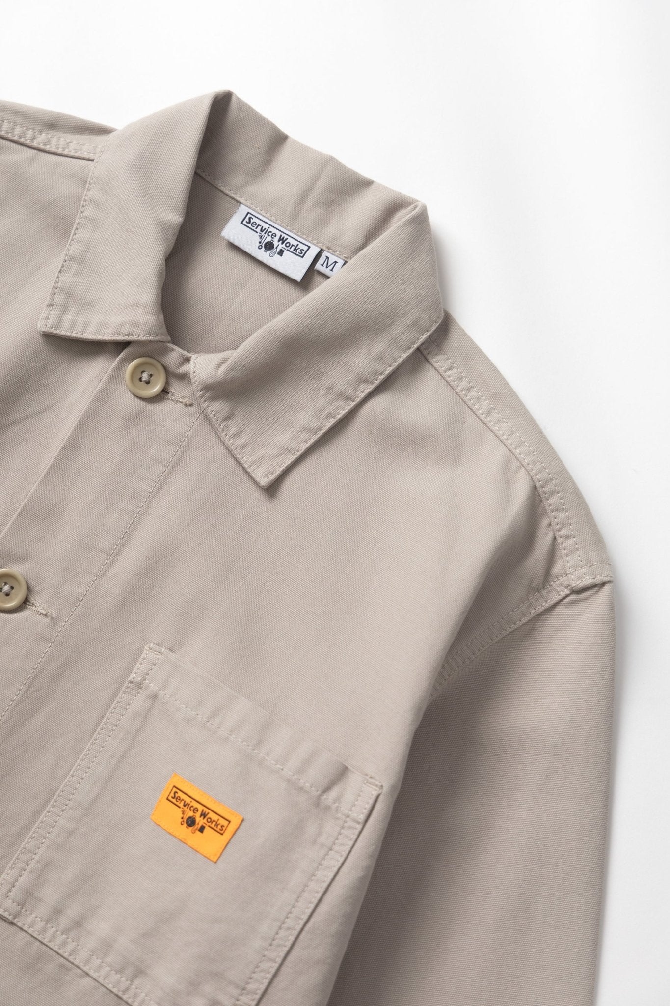 Service Works Classic Chore Shirt Stone - Steranko Clothing Manchester