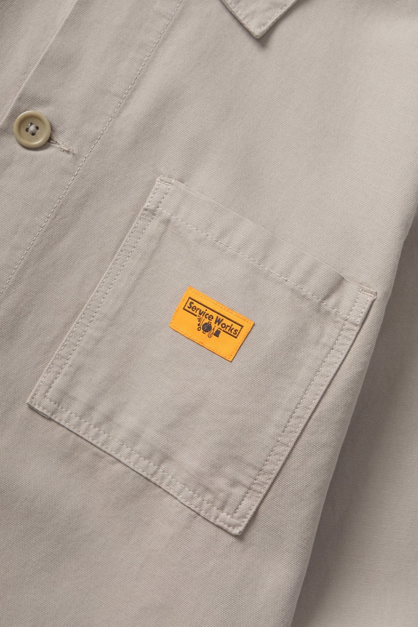 Service Works Classic Chore Shirt Stone - Steranko Clothing Manchester