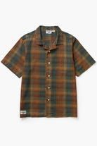 Service Works Plaid Resort Shirt Brown - Steranko Clothing Manchester