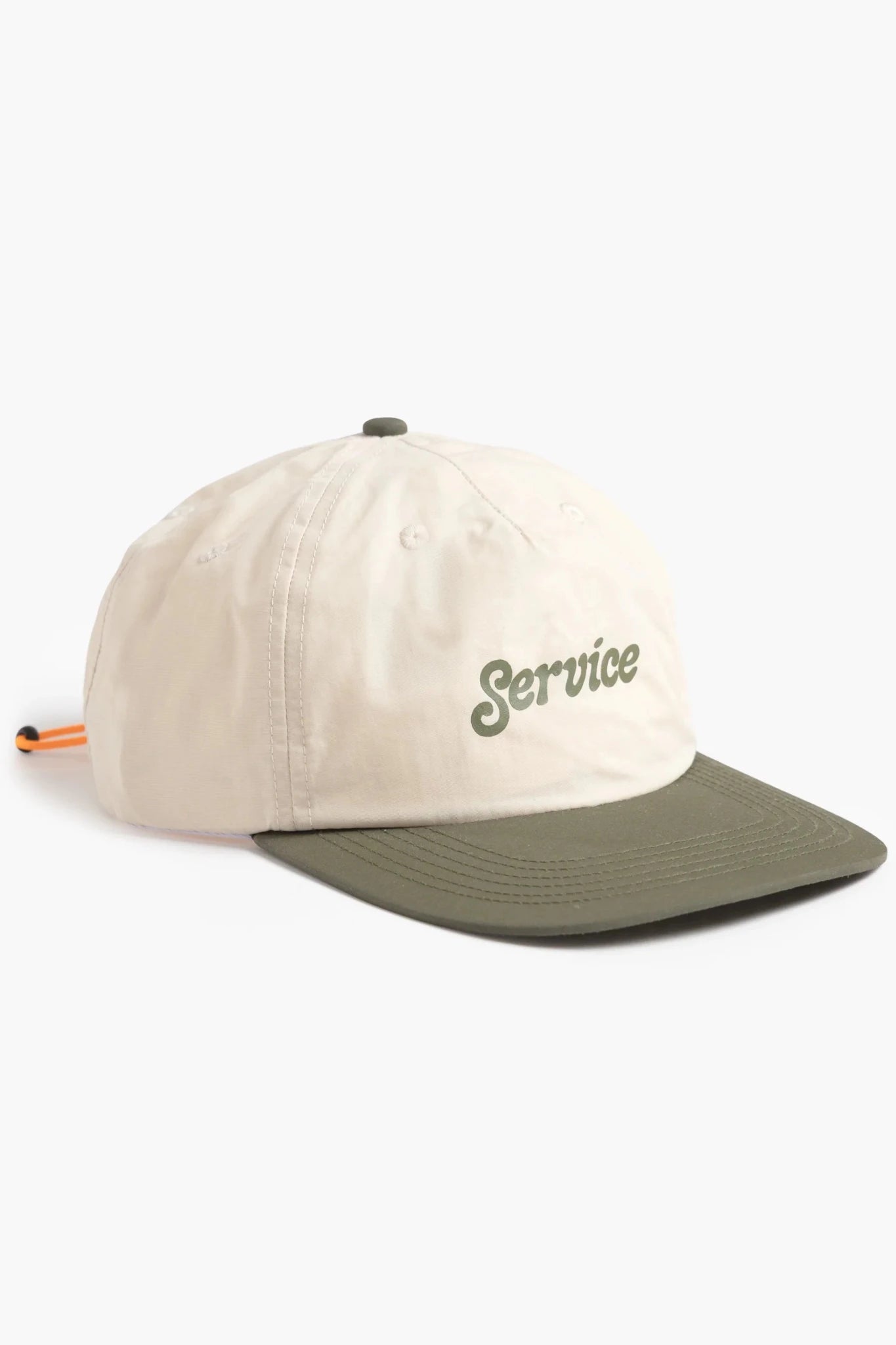 Service Works Script Surf Cap Off - White / Olive - Steranko Clothing Manchester