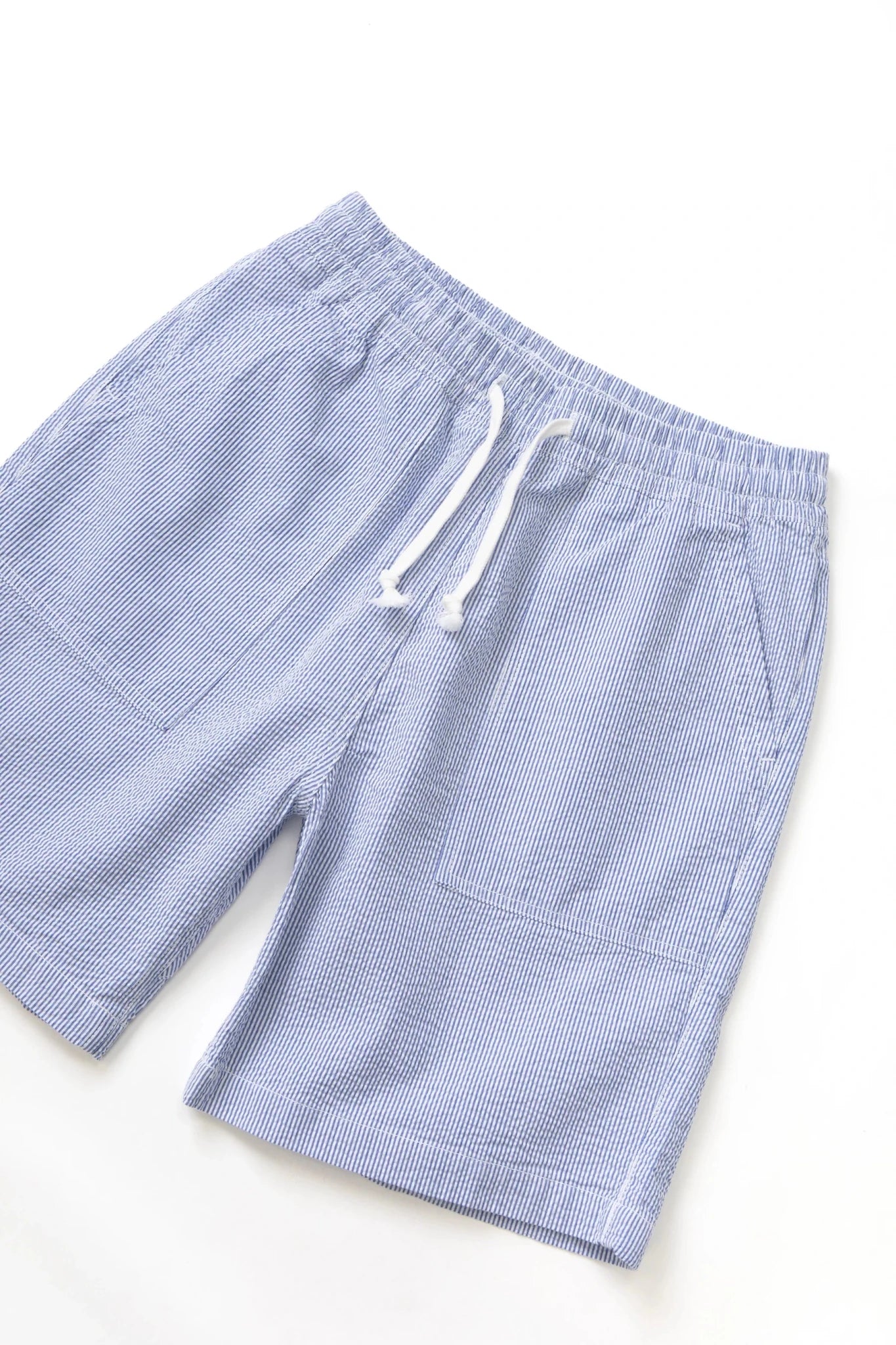 Service Works Seersucker Chef Shorts Navy Stripe - Steranko Clothing Manchester