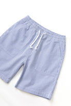 Service Works Seersucker Chef Shorts Navy Stripe - Steranko Clothing Manchester
