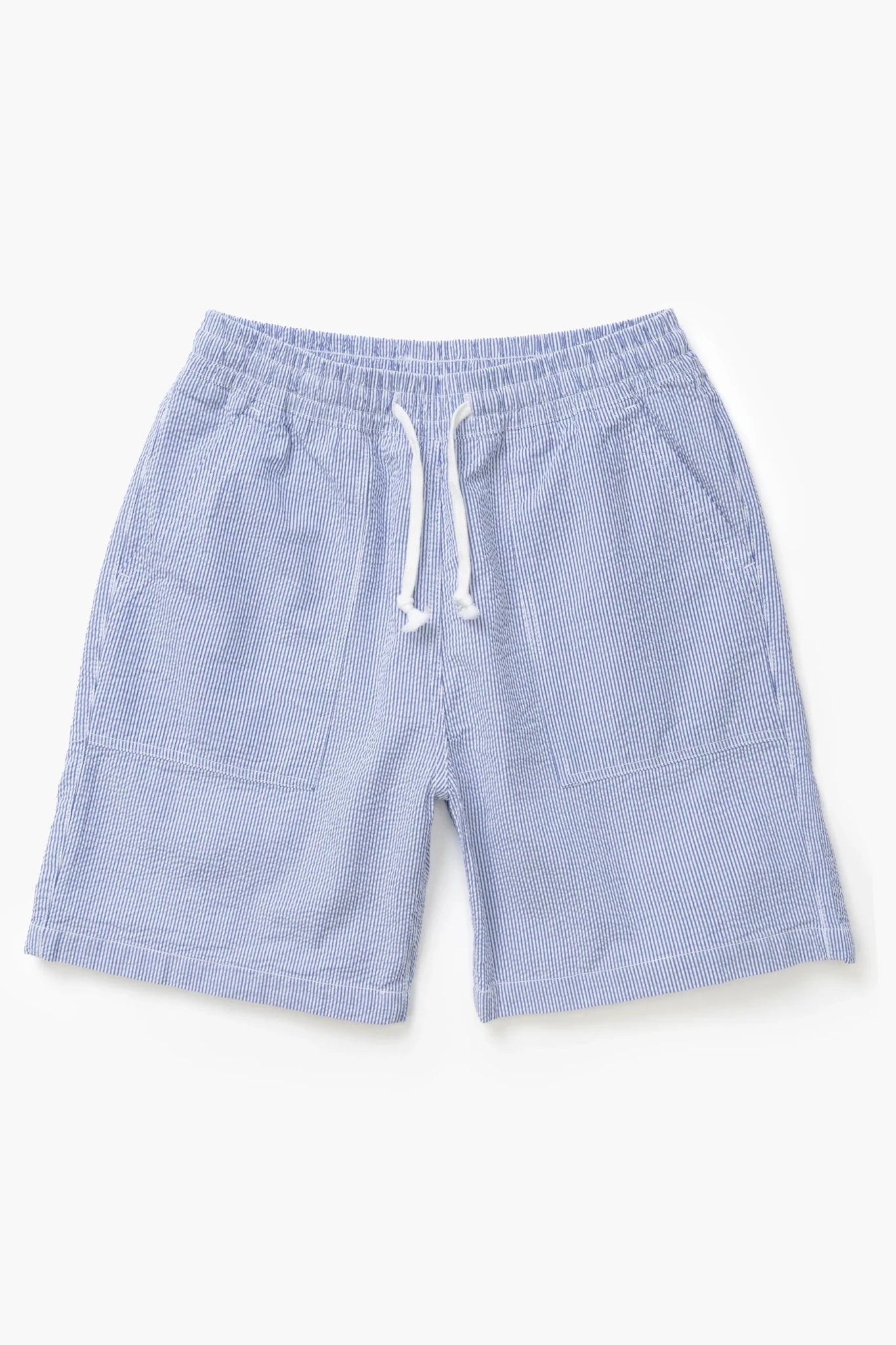 Service Works Seersucker Chef Shorts Navy Stripe - Steranko Clothing Manchester