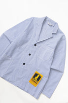 Service Works Seersucker Server Suit Jacket Navy Stripe - Steranko Clothing Manchester