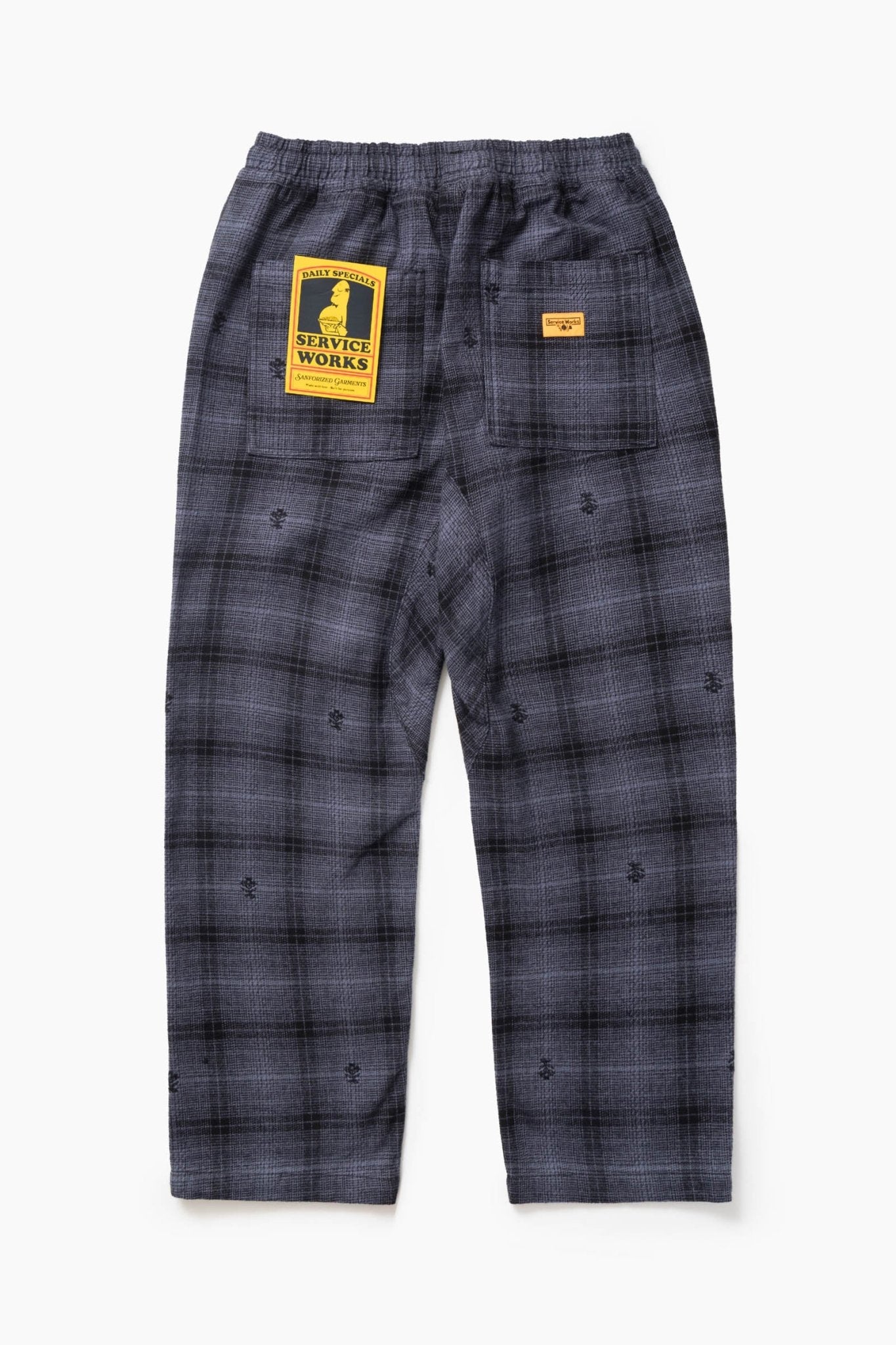 Service Works Thistle Plaid Chef Pant Black - Steranko Clothing Manchester