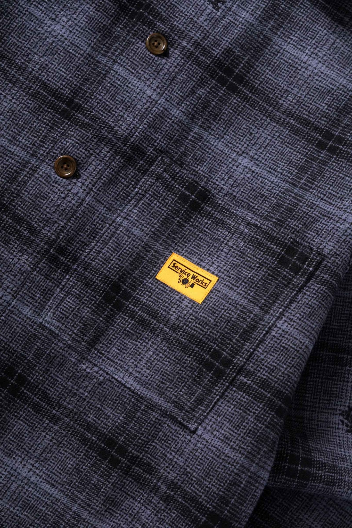 Service Works Thistle Plaid FOH Jacket Black - Steranko Clothing Manchester