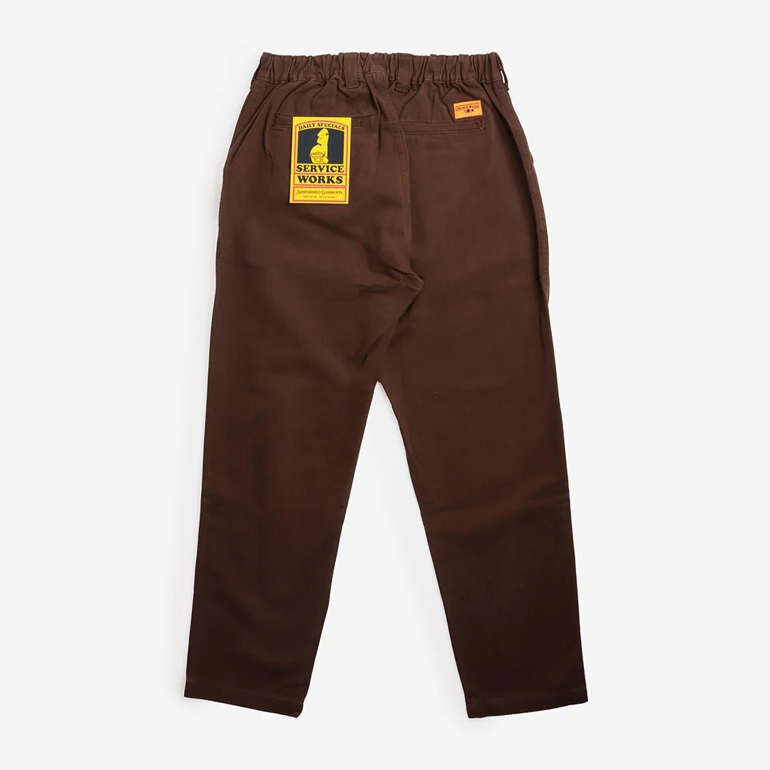 Service Works Twill Waiter Pants Brown - Steranko Clothing Manchester