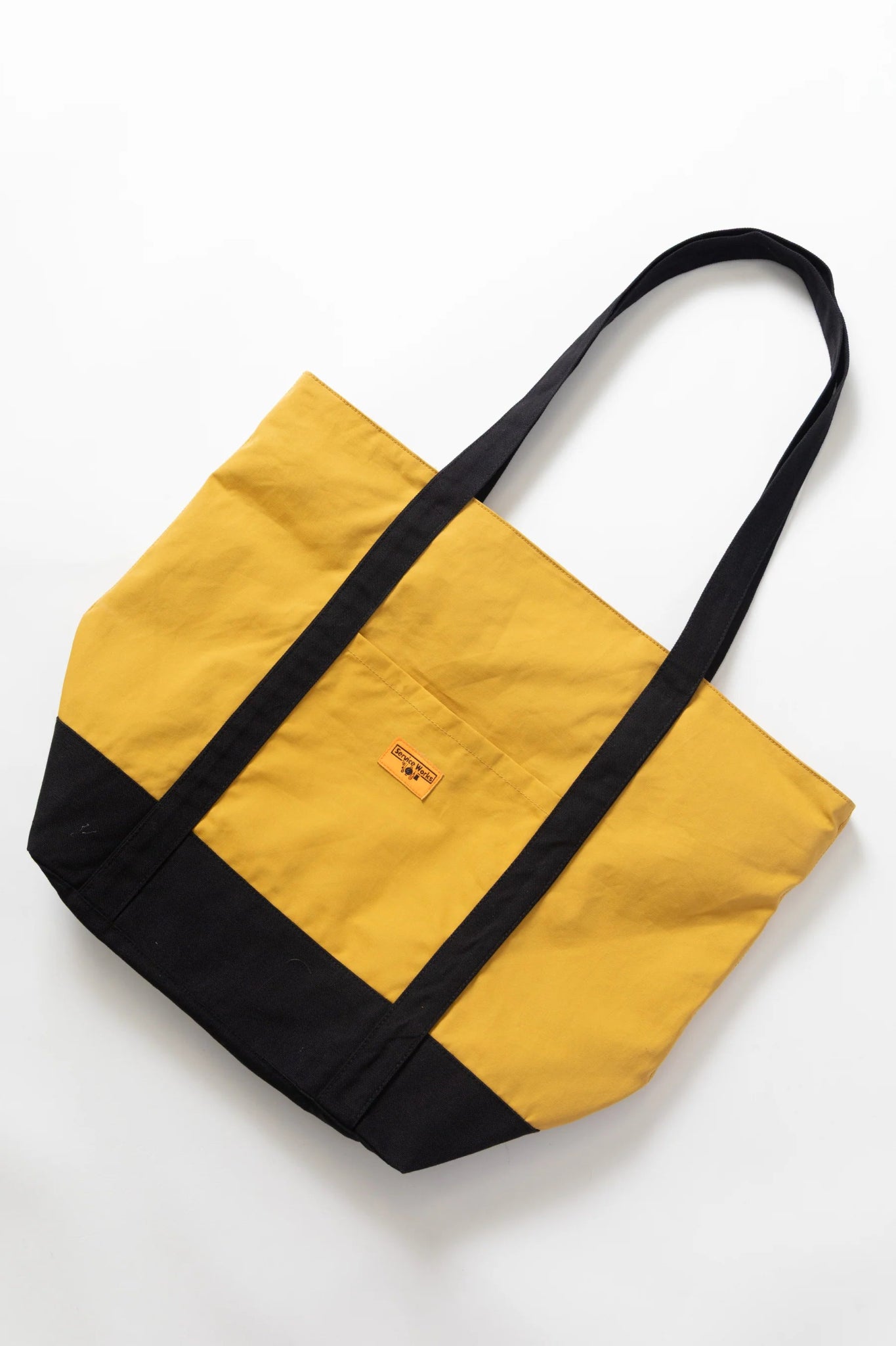 Service Works Waxed Cotton Tote Bag Ochre - Steranko Clothing Manchester