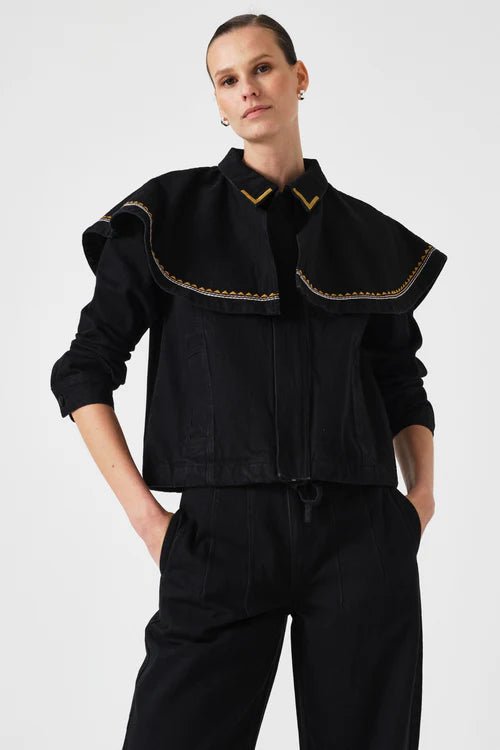 Seventy & Mochi Fara Jacket Washed Black - Steranko Clothing Manchester