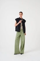 Seventy & Mochi Oversized Juno Sleeveless Jacket Washed Black - Steranko Clothing Manchester