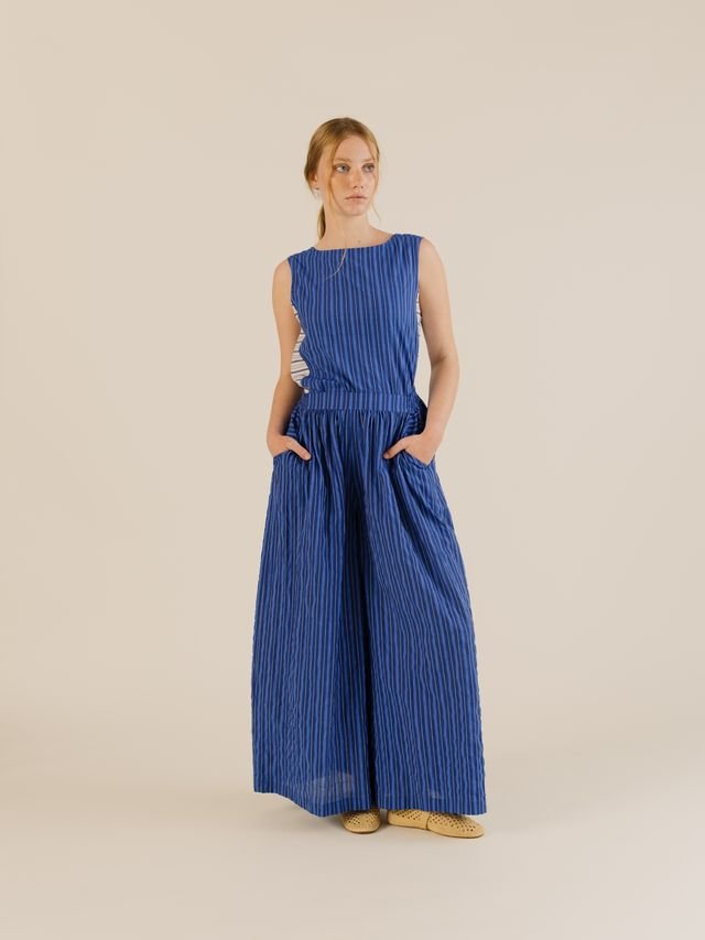 Sideline Anna Trousers Cobalt Stripe - Steranko Clothing Manchester