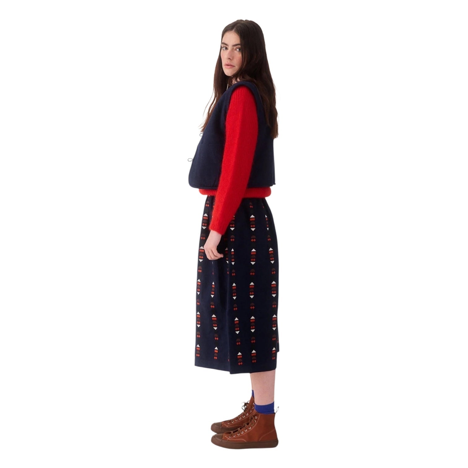 Sideline Ash Skirt Indigo Embroidered - Steranko Clothing Manchester
