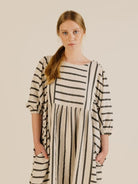 Sideline Betsy Dress Off White Stripe - Steranko Clothing Manchester
