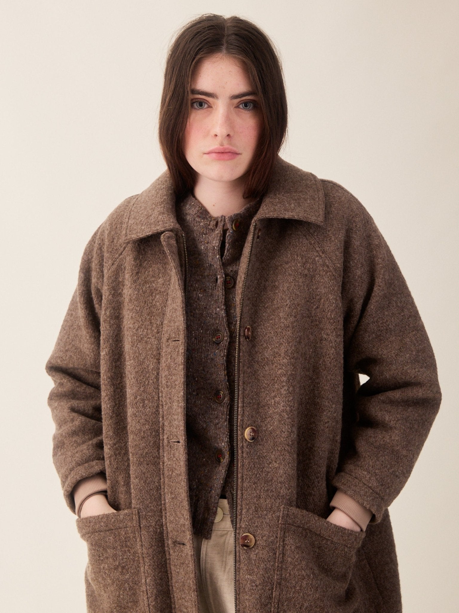 Sideline Bobby Coat Brown Marl - Steranko Clothing Manchester
