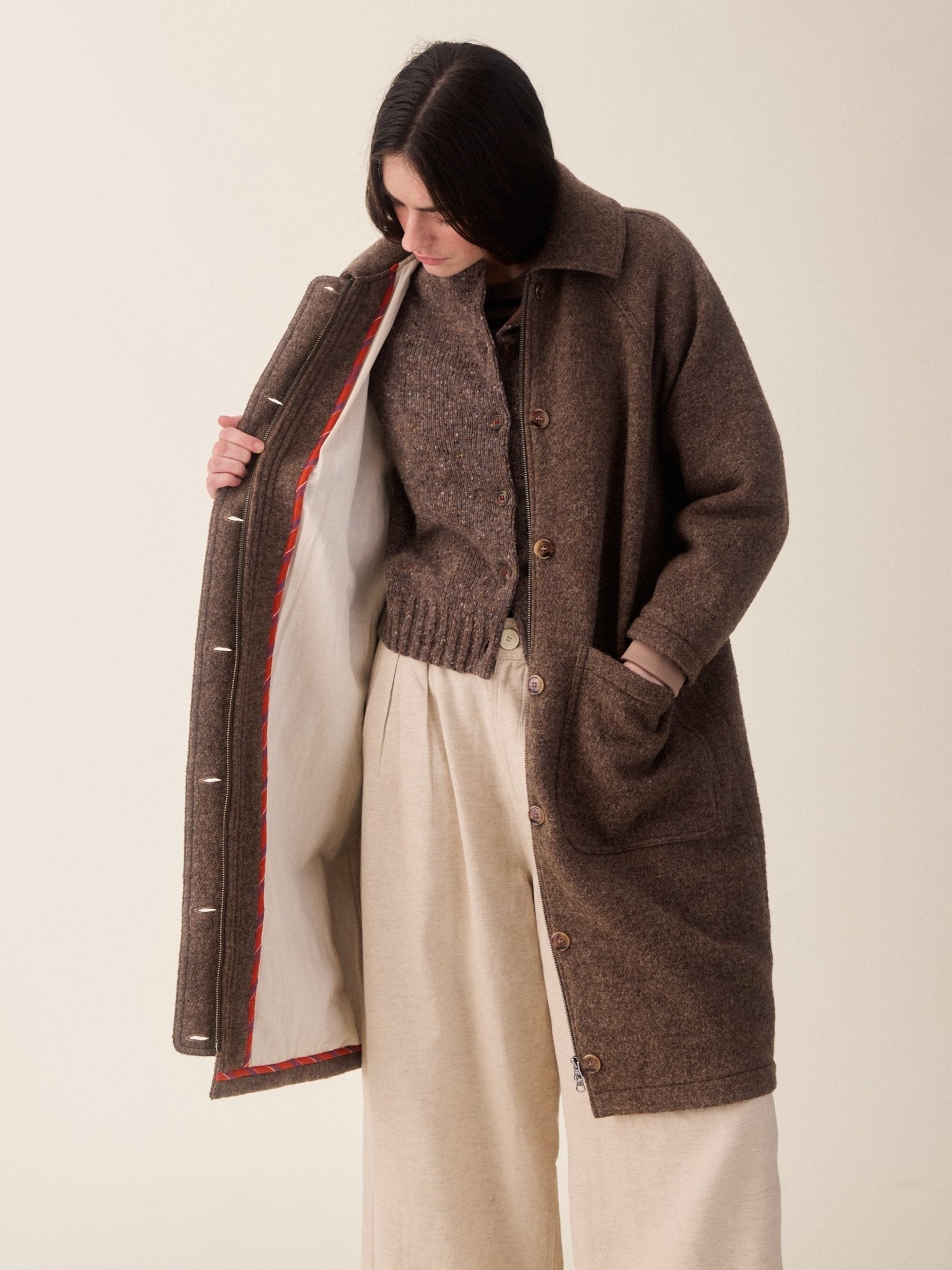 Sideline Bobby Coat Brown Marl - Steranko Clothing Manchester