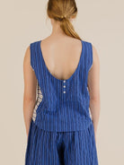 Sideline Wake Top Cobalt Stripe - Steranko Clothing Manchester