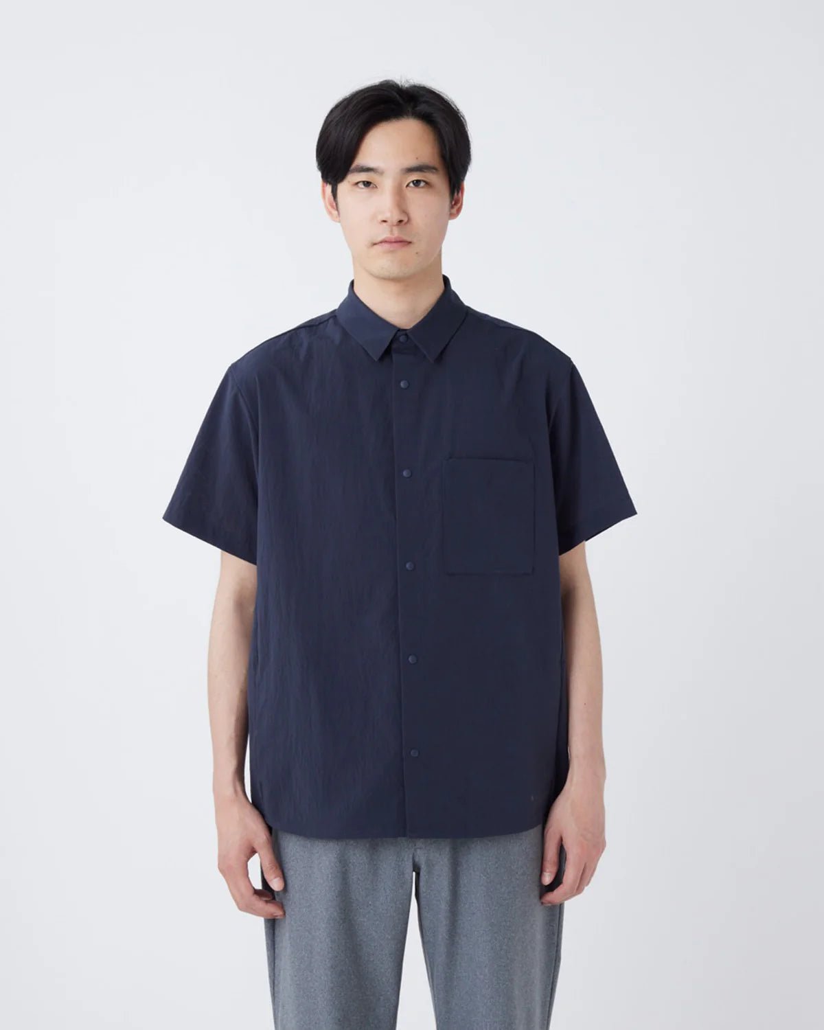 Snow Peak Breathable Quick Dry S/S Shirt Dark Navy - Steranko Clothing Manchester