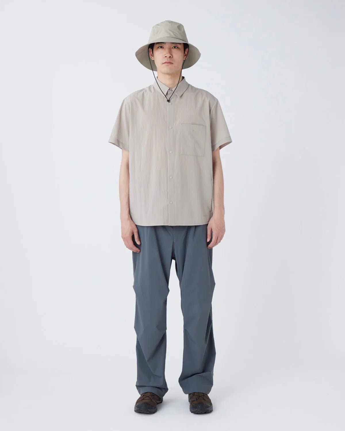 Snow Peak Breathable Quick Dry S/S Shirt Greige - Steranko Clothing Manchester